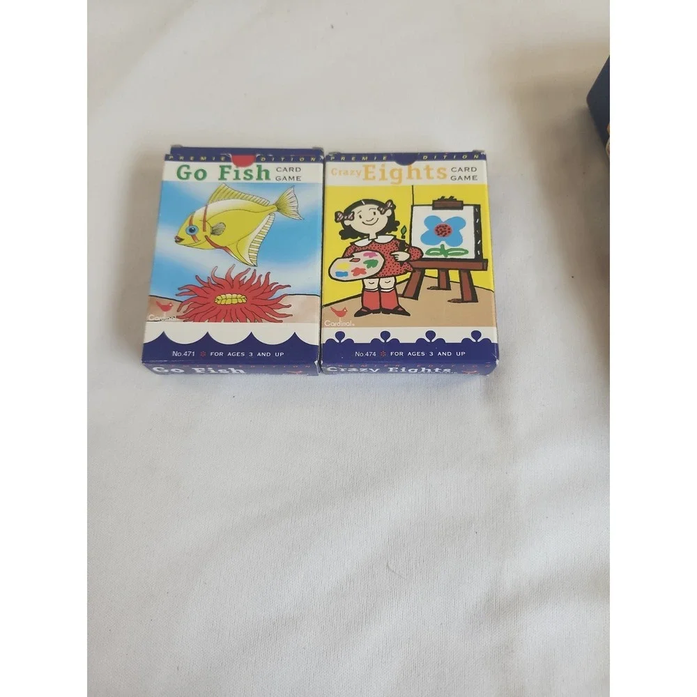 2001 Cardinal Kids Collections Kids Card Games Go Fish &‎ Crazy Eights In A Tin